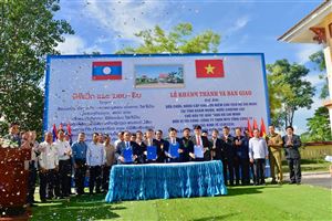 Bảo tàng Hồ Chí Minh long trọng tổ chức Lễ khánh thành và bàn giao Dự án sửa chữa, nâng cấp Khu lưu niệm Chủ tịch Hồ Chí Minh tại tỉnh Khăm Muộn, nước CHDCND Lào