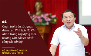 Quán triệt sâu sắc quan điểm của Chủ tịch Hồ Chí Minh trong xây dựng môi trường văn hóa cơ sở và công tác cán bộ