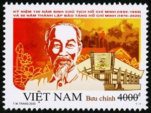 Phát hành bộ tem đặc biệt kỷ niệm 130 năm ngày sinh Chủ tịch Hồ Chí Minh và 50 năm thành lập Bảo tàng Hồ Chí Minh