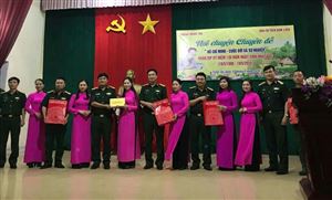 Khu di tích Kim Liên tổ chức nói chuyện chuyên đề tại Trung đoàn 764 - Bộ chỉ huy Quân sự tỉnh Nghệ An